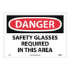 NMC D11PB "DANGER - SAFETY GLASSES REQUIRED IN THI