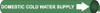 NMC D4036 PIPE MARKER WITH DOMESTIC COLD WATER SUP