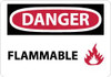 NMC D531RB DANGER - FLAMMABLE, PLASTIC FIRE SIGN