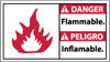 NMC DBA7P DANGER - FLAMMABLE, PRESSURE SENSITIVE V