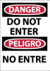 NMC ESD104RB DANGER - DO NOT ENTER, 14" LONG X 10" WI