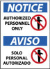 NMC ESN370AB NOTICE - AUTHORIZED PERSONNEL ONLY, 14" 