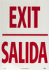 NMC GL30PC EXIT, PRESSURE SENSITIVE VINYL EXIT SIGN