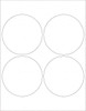TAPE LOGIC LL148 4" WHITE CIRCLE LASER LABELS