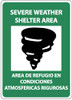 NMC M741RB SEVERE WEATHER SHELTER AREA, 14" LONG X 