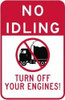 NMC M788J TURN OFF YOUR ENGINE, 18" LONG X 12" WID