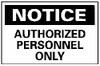 NMC N34PB "NOTICE - AUTHORIZED PERSONNEL ONLY", 10