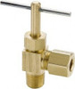 PARKER NV104C-4-4 NEEDLE VALVE,ANGLED,1/4 IN.,COMPRESSION