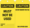 NMC RPT175 PACK OF (25), 3" HIGH X 6" LONG, CAUTION