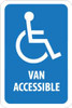 NMC TM147J VAN ACCESSIBLE, HANDICAPPED SYMBOL, 12" 