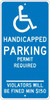 NMC TMS310J HANDICAPPED PARKING PERMIT REQUIRED VIOL