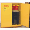 EAGLE MFG 1955X FLAMMABLE CABINET,VERTICAL,110 GAL.,YLW