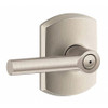 SCHLAGE F10 BRW 619 GRW DOOR LEVER LOCKSET SATIN NICKEL PASSAGE