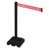 RETRACTA-BELT 332PSB-AAO BARRIER POST RED/WHITE BELT TEXT SQUARE