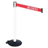 RETRACTA-BELT 335PWH-NE BARRIER POST PVC POST W/WHEELS NO ENTRY