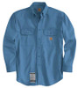 CARHARTT FRS160-MBL XXL TLL FR LONG SLEEVE SHIRT BLUE 2XLT BUTTON