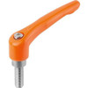 KIPP K0123.0A12X20 ADJUSTABLE HANDLE #10-32 ZINC
