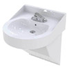 BESTCARE WH3740-3375L-0001 BATHROOM SINK WHITE SS WALL MOUNT 0.5GPM