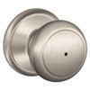 SCHLAGE F40 AND 619 PRIVACY LOCK, ANDOVER KNOB, SATIN NICKEL