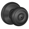 SCHLAGE F40 GEO 622 PRIVACY LOCK, GEORGIAN KNOB, BLACK
