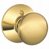 SCHLAGE F170 PLY 605 SINGLE DUMMY, PLYMOUTH KNOB, BRIGHT BRAS