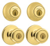 KWIKSET CORPORATION 242T 3 CP 6AL K2 SECURITY COMBINATION LOCKSET, BRASS