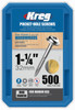 KREG TOOL COMPANY SML-F125-500 POCKET HOLE SCREWS, SELF-DRILLING, WASHE