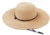 PRINCIPLE PLASTICS 442LB01 WIDE BRIM BRAIDED HAT - LIGHT BROWN