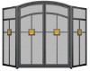 PANACEA 15137 3-PANEL FIREPLACE SCREEN