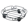 PANACEA 89229GT PLANT CADDY, WHEELED, BLACK STEEL, ROUND