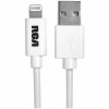 AUDIOVOX AH750Z LIGHTNING POWER & SYNC CABLE, WHITE, 3-F