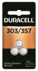 DURACELL 67448 SILVER OXIDE WATCH BATTERY, #303/357, 1.