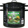 CINSA USA F6140-4 GRANITEWARE COVERED BLANCHER, BLACK CERA