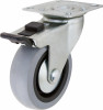 RICHELIEU HARDWARE F24787 TPR SWIVEL CASTER WITH BRAKE, 3-IN.