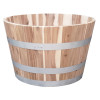 REAL WOOD PRODUCTS CO G3054 BARREL WOOD PLANTER, NATURAL ACACIA