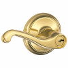 SCHLAGE F51VFLA505 BRIGHT BRASS FLAIR LEVER DESIGN ENTRY LO