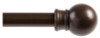 KENNEDY KN365-15 FIONA CAFE CURTAIN ROD, BRONZE, 48 TO 84