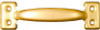 NATIONAL MANUFACTURING SALES CO. N116-889 DOOR PULL WITH SCREWS, DULL BRASS FINISH