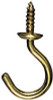 NATIONAL MANUFACTURING SALES CO. N119-602 CUP HOOK, BRASS, 1/2-IN., 6-PK.