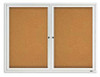 QUARTET 2124GGS ENCLOSED BULLETIN BOARD CORK 48 X 36 IN.