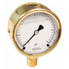 NOSHOK 25-300-100 BRASS CASE PRESSURE GAUGE,100 PSI