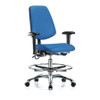 BLUE RIDGE ERGONOMICS BR-ESD-VMBCH-MB-CR-T1-A1-CF-EC-ESDBLU ESD TASK CHAIR FABRIC BLUE