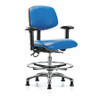BLUE RIDGE ERGONOMICS BR-ESD-VMBCH-CR-T1-A1-CF-EG-ESDBLU ERGONOMIC CHAIR FABRIC BLUE