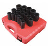 SUNEX TOOLS 4686 DEEP IMPCT SOCKT SET METRIC 17 PCS. 3/4