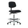 BLUE RIDGE ERGONOMICS BR-ESD-VHBCH-CR-T0-A0-CF-EC-ESDBLK VINYL ESD CHAIR HIGH FR CASTERS BLK