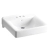 KOHLER K-2054-0 BATHROOM SINK,7-1/2" H,20" L,18" W,WHITE