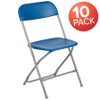 FLASH FURNITURE 10-LE-L-3-BLUE-GG BLUE PLASTIC FOLDING CHAIR PK10