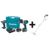 MAKITA XT263M + XLC02ZW CORDLESS COMBINATION KIT,3 TOOLS,18V DC