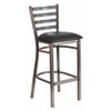 FLASH FURNITURE XU-DG697BLAD-CLR-BAR-BLKV-GG STOOL BAR LADDER BACK BLK VNYL SEAT BLK