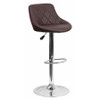 FLASH FURNITURE CH-82028A-WH-GG WHITE VINYL BARSTOOL ADJ HEIGHT
